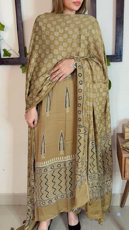Premium Modal Silk Unstitched Suit
