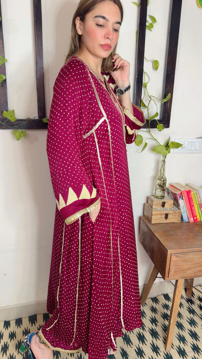 Modal Silk Stitch Suit with Heavy Gota Detailing