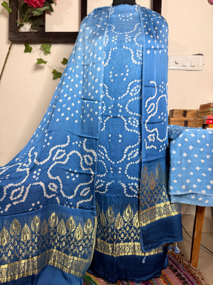 Bandhej Modal Silk Full Suit – Handcrafted Elegance ✨