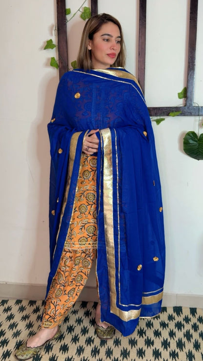 Heavy Gotta Festive Dupatta ✨Blue color