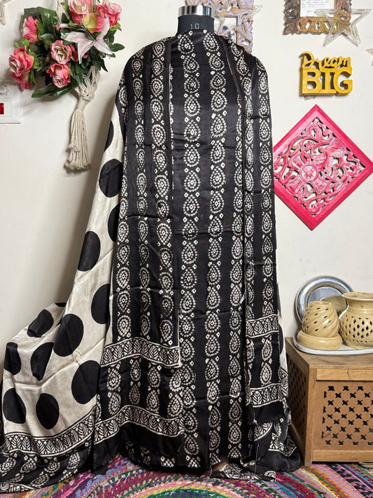 Vanaspati Natural Vegetable Dyed Modal Silk Suit – Exclusive Ajrakh Print