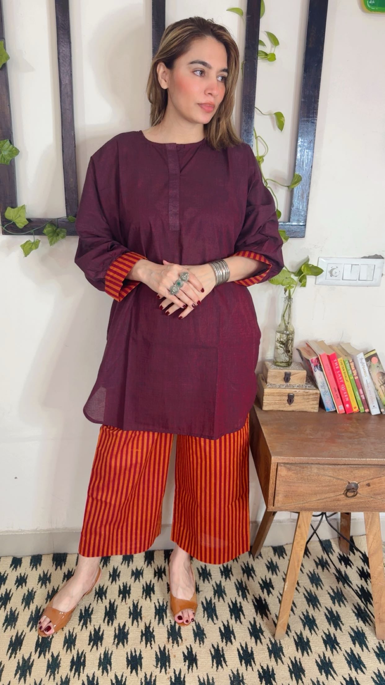 Handloom Cotton Boxy Style Cord Set