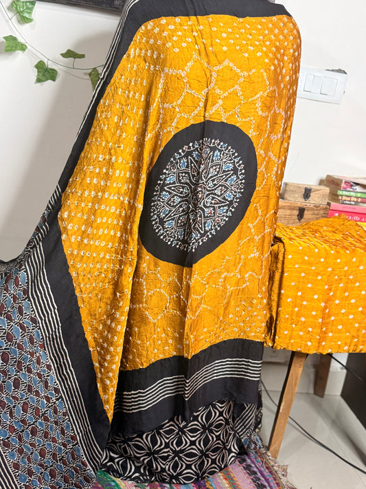 Bandhej Modal Silk Full Suit – Handcrafted Elegance✨