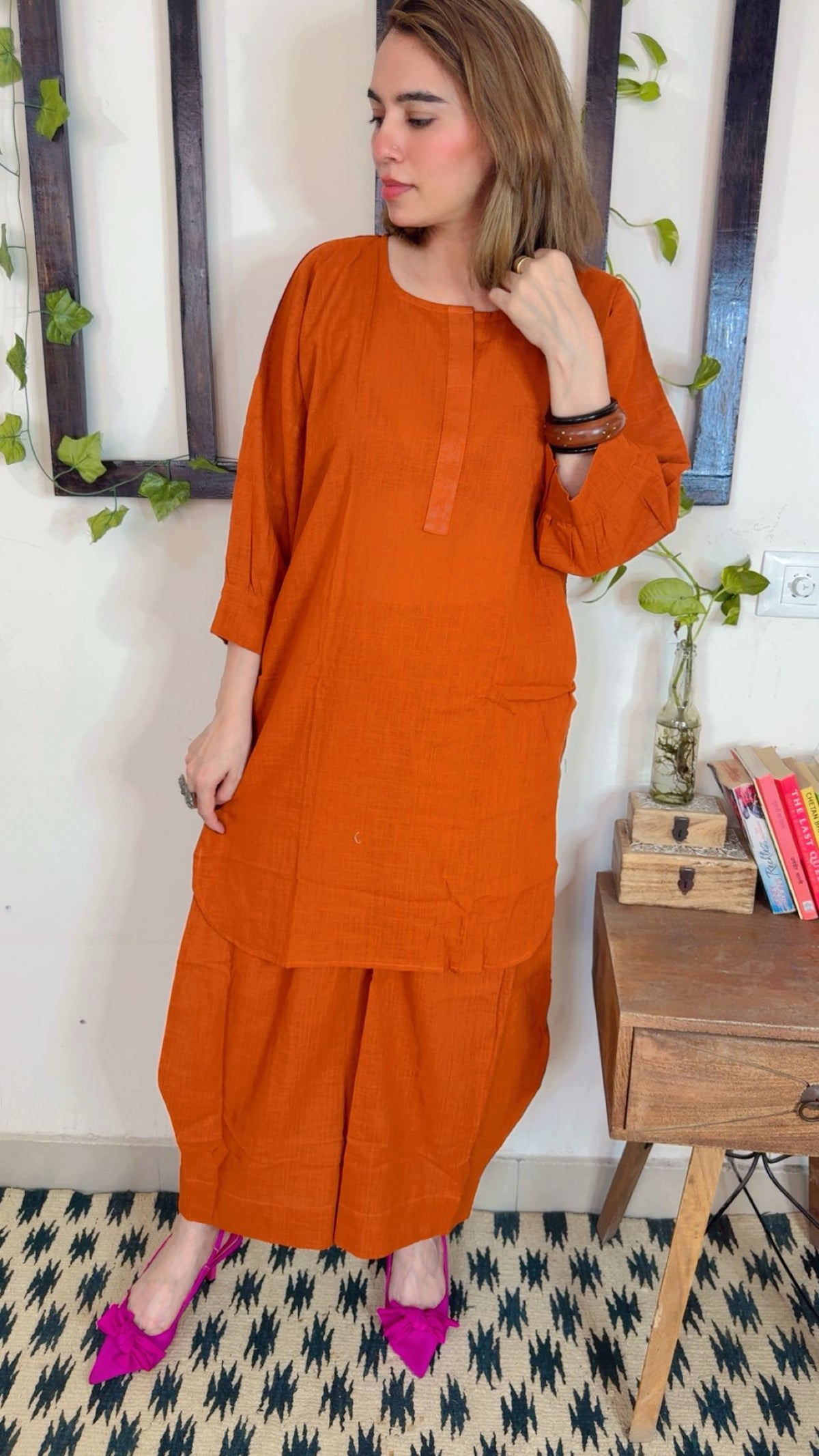 Cotton Linen Boxy Fit Co-ord Set