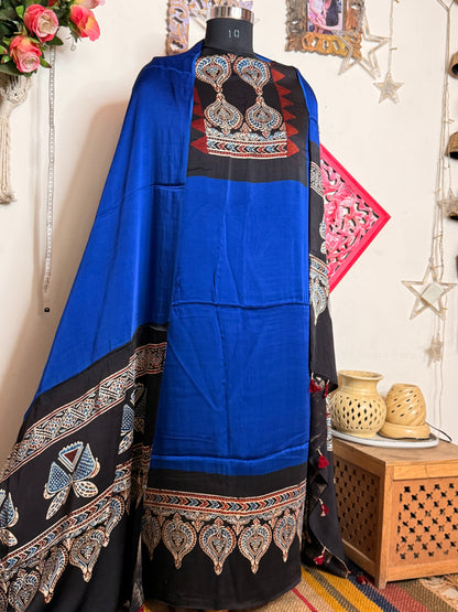 Modal Silk Designer Ajrakh Suit Set