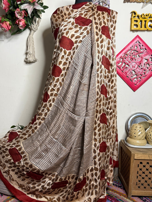 Vanaspati Natural Vegetable Dyed Modal Silk Suit – Exclusive Ajrakh Print