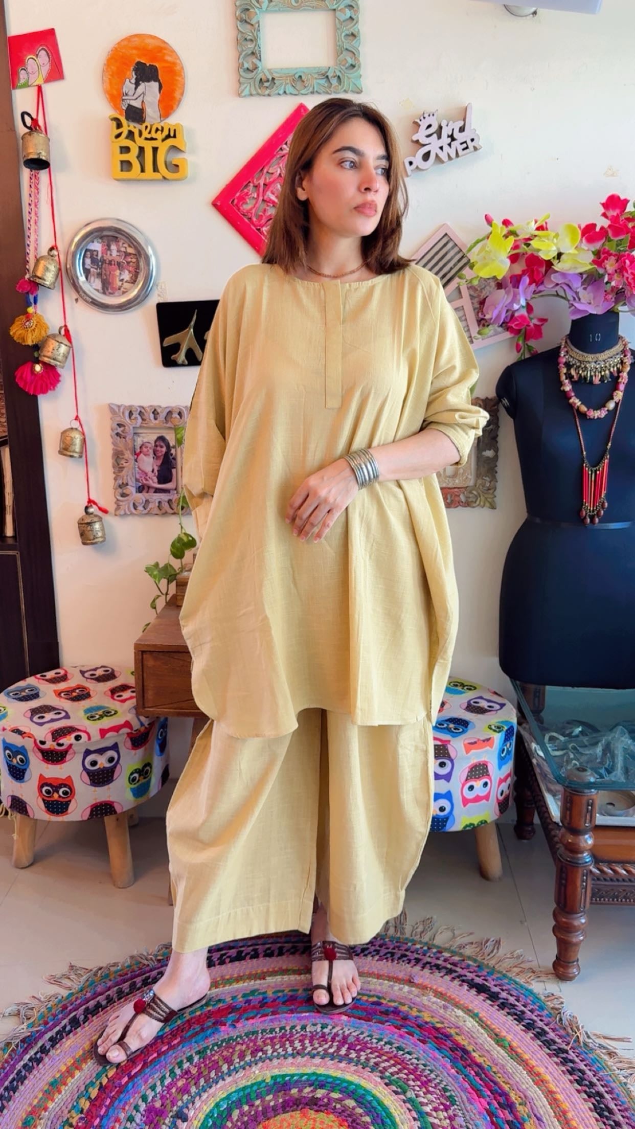 Cotton Linen Boxy Fit Co-ord Set