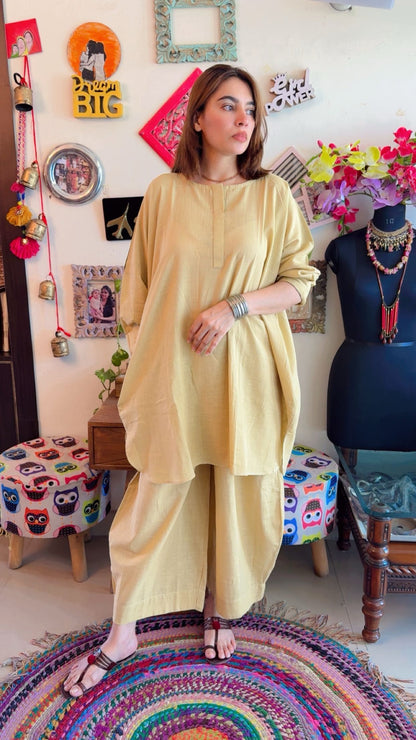 Cotton Linen Boxy Fit Co-ord Set