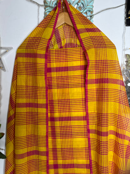 Jamdani Cotton Checks Suit Set