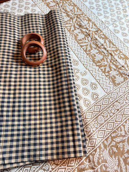 🌿 Ochre Bagh Kurta Set with Handloom Cotton Bottom