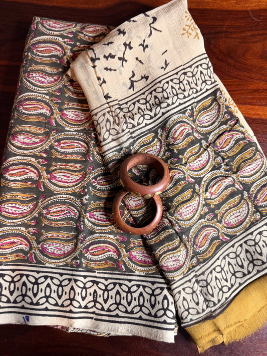 Handblock Kalamkari Cotton Suit Set