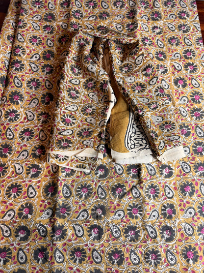 Handblock Kalamkari Cotton Suit Set