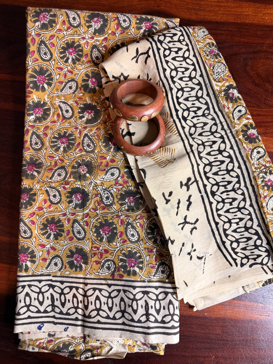 Handblock Kalamkari Cotton Suit Set