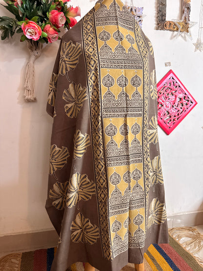 Taj Cotton Ajrakh Kurta Fabric