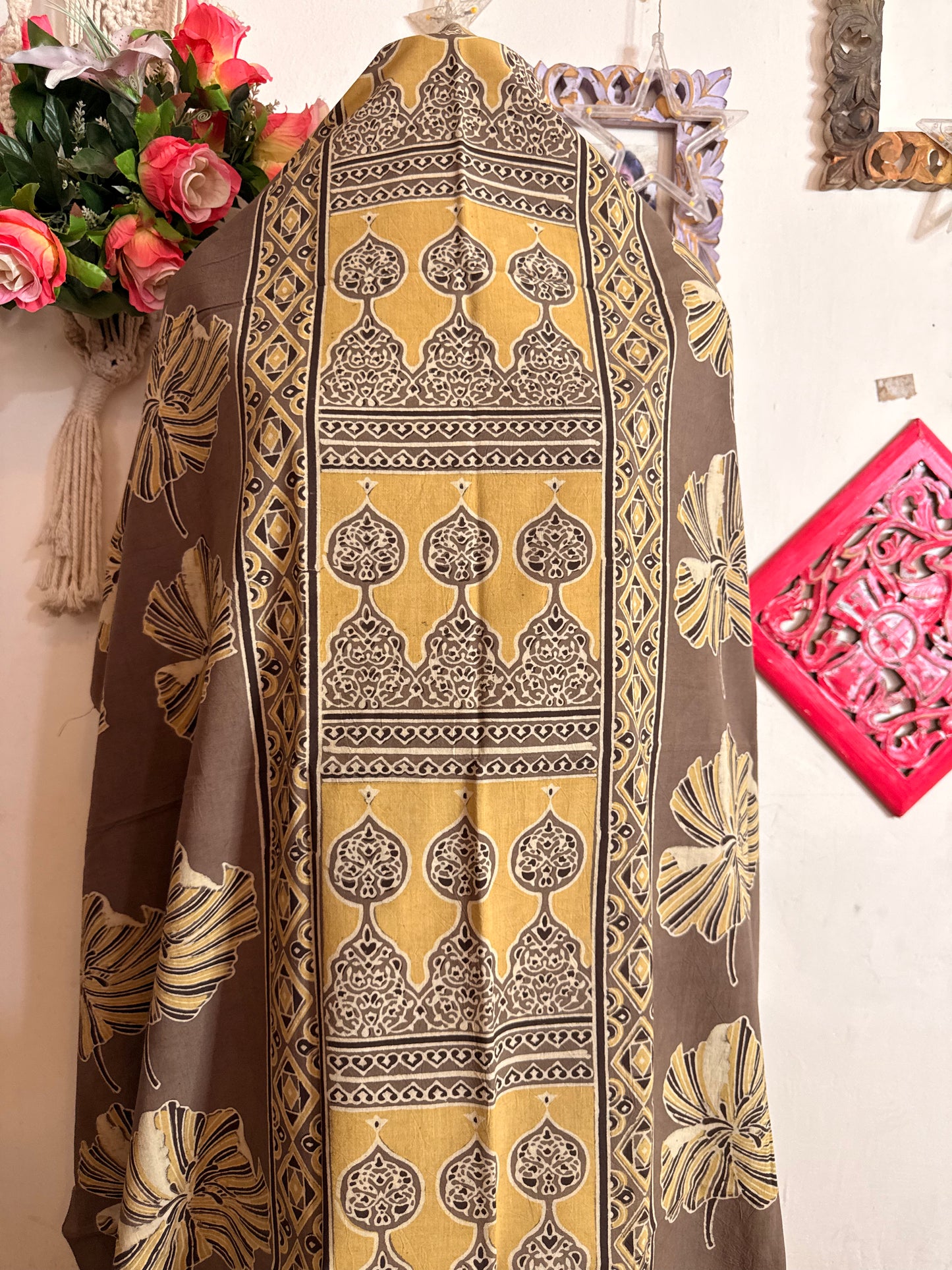 Taj Cotton Ajrakh Kurta Fabric