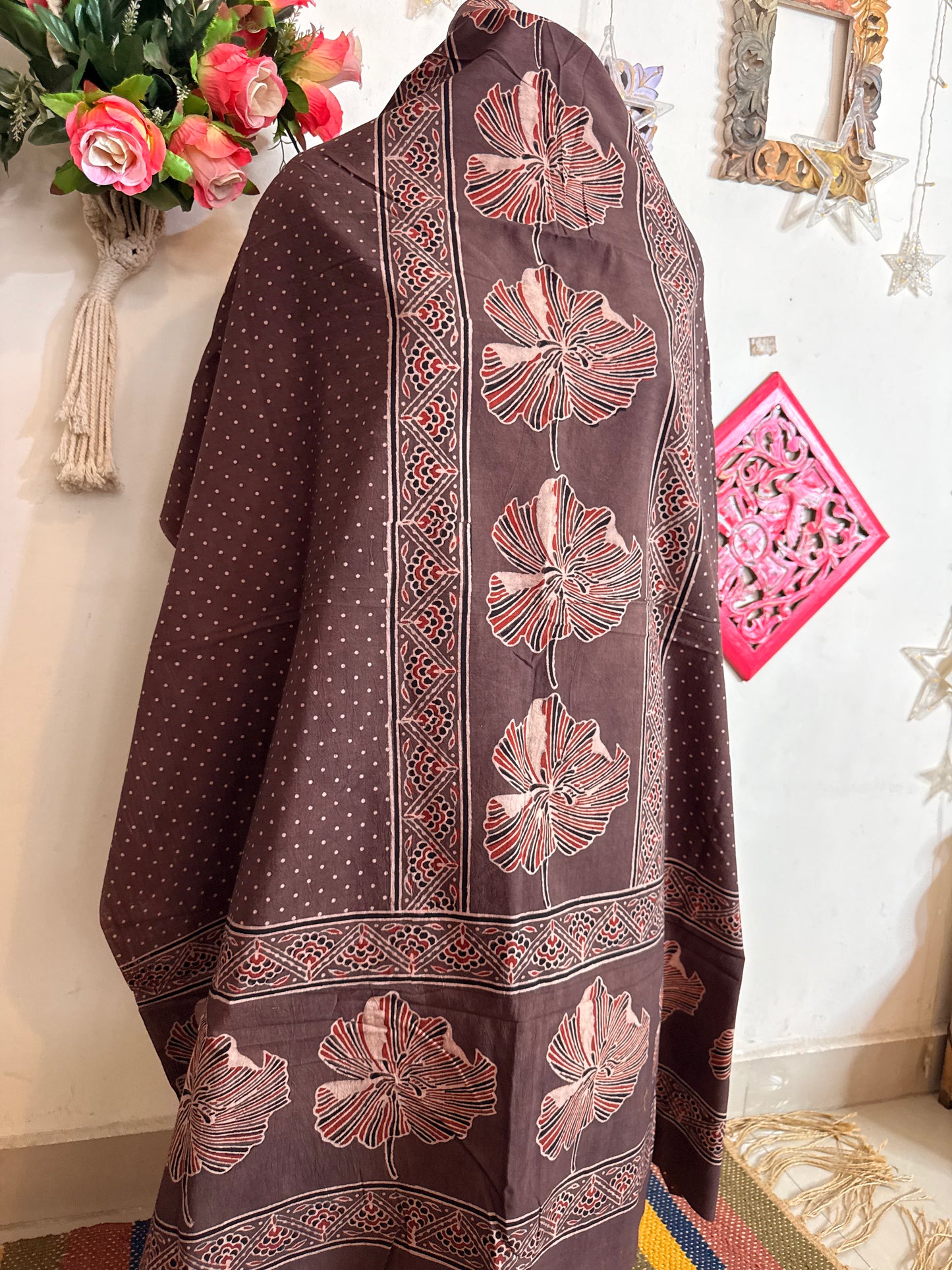 Taj Cotton Ajrakh Kurta Fabric