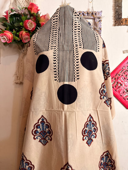 Taj Cotton Ajrakh Kurta Fabric