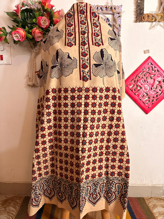 Taj Cotton Ajrakh Kurta Fabric – 2.5 Meter