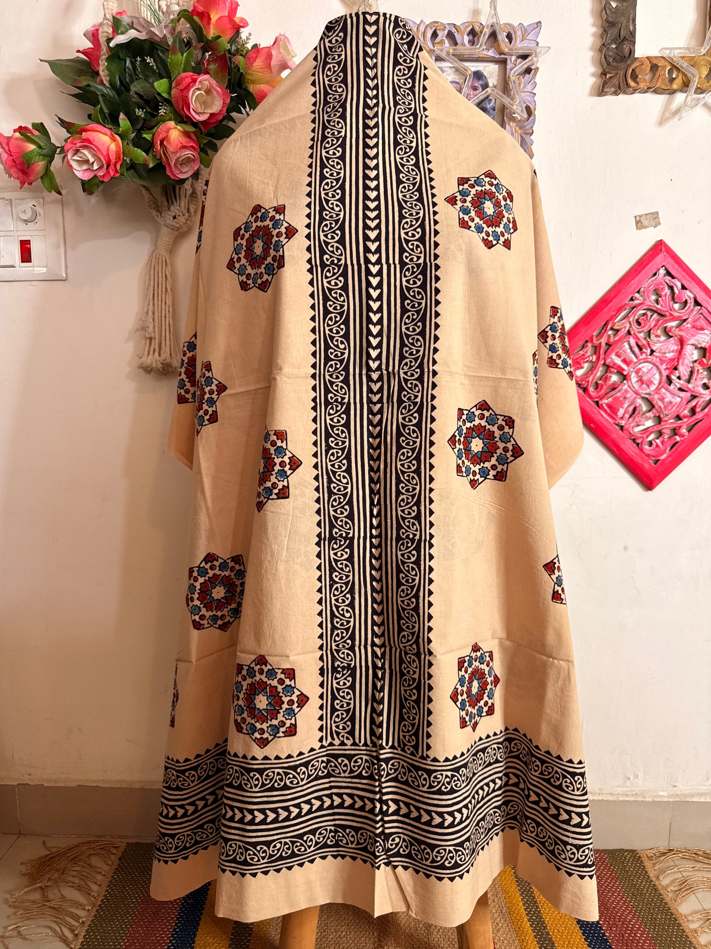 Taj Cotton Ajrakh Kurta Fabric