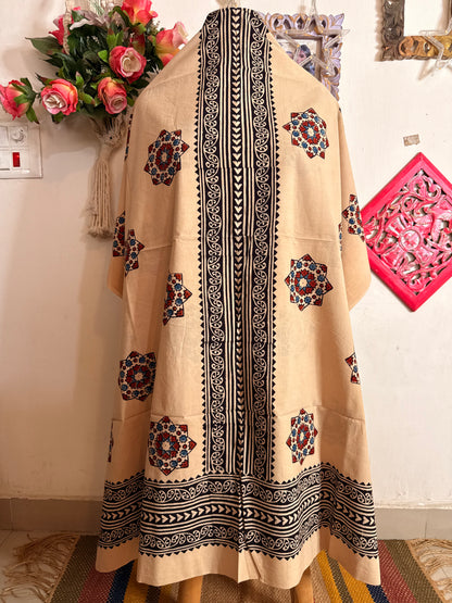 Taj Cotton Ajrakh Kurta Fabric