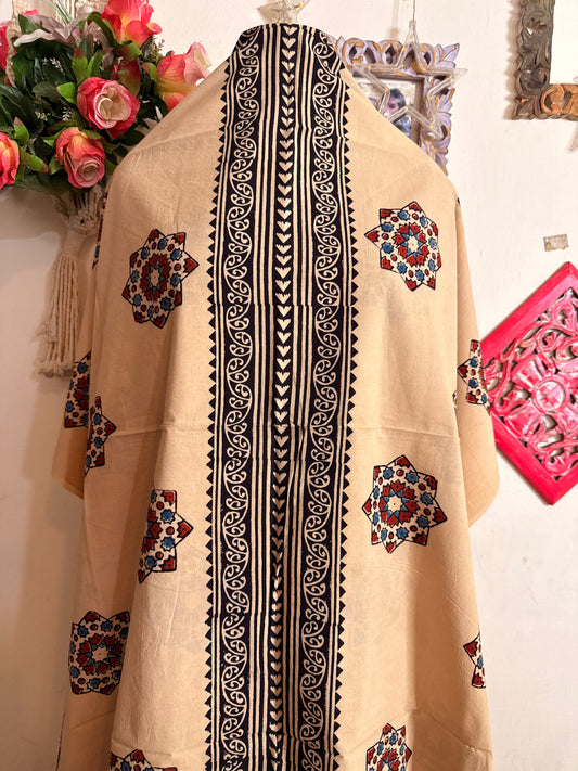 Taj Cotton Ajrakh Kurta Fabric