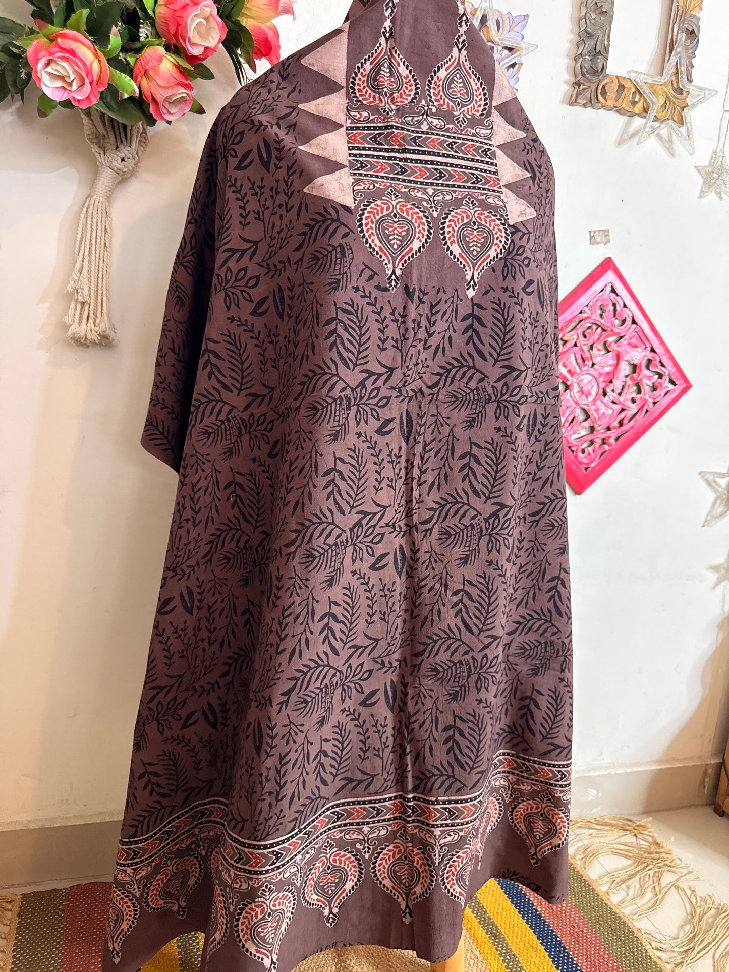 Taj Cotton Ajrakh Kurta Fabric