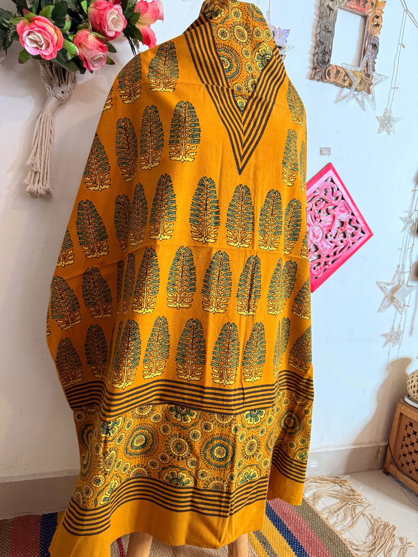 Taj Cotton Ajrakh Kurta Fabric