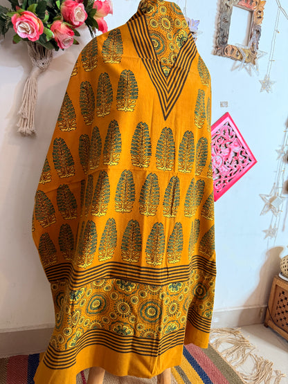 Taj Cotton Ajrakh Kurta Fabric