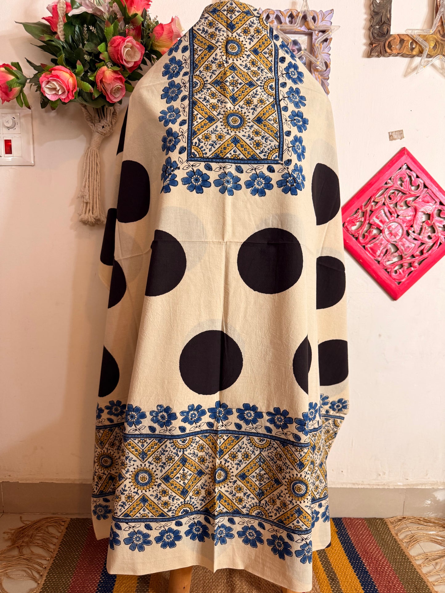 Taj Cotton Ajrakh Kurta Fabric