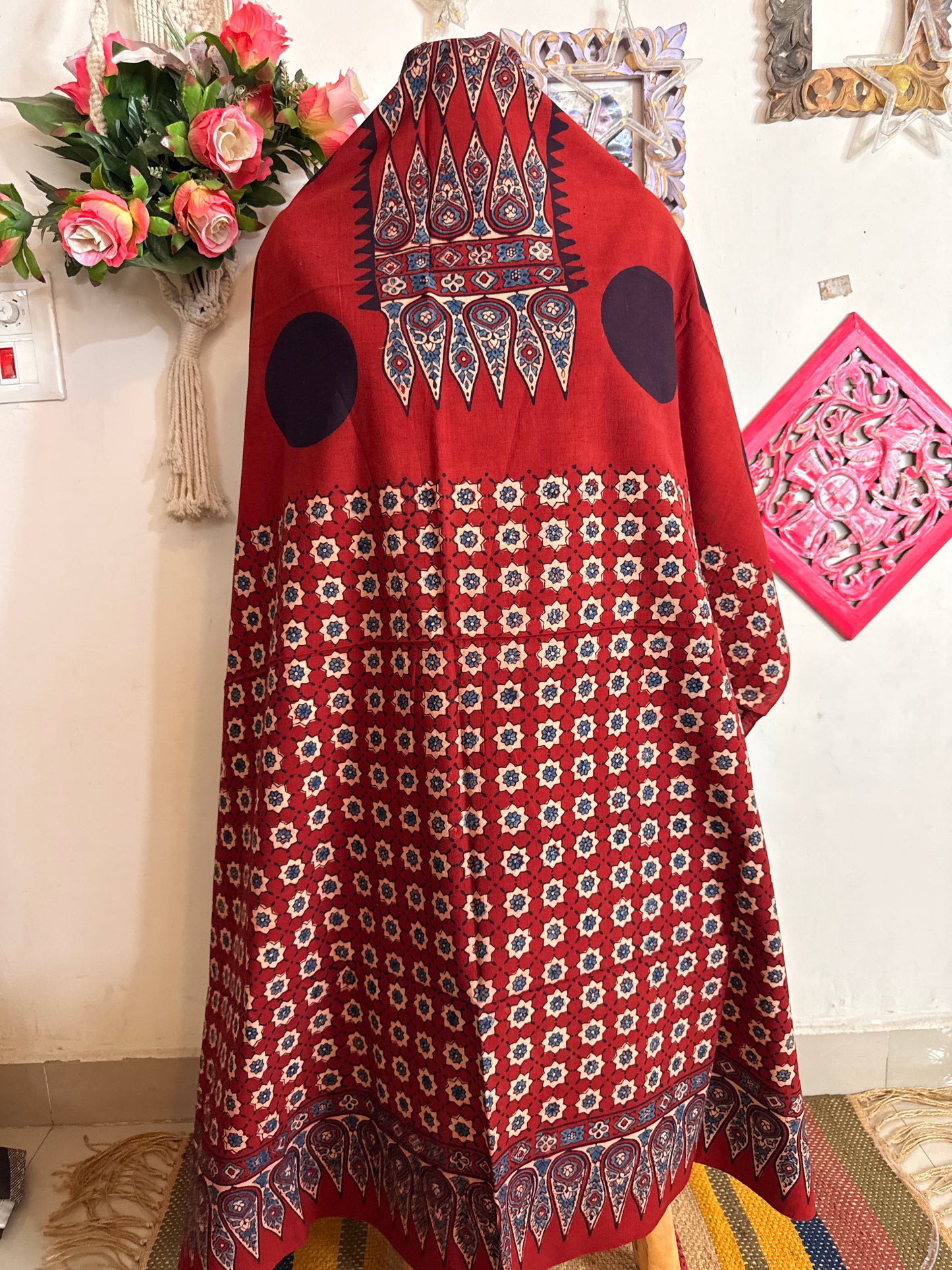 Taj Cotton Ajrakh Kurta Fabric