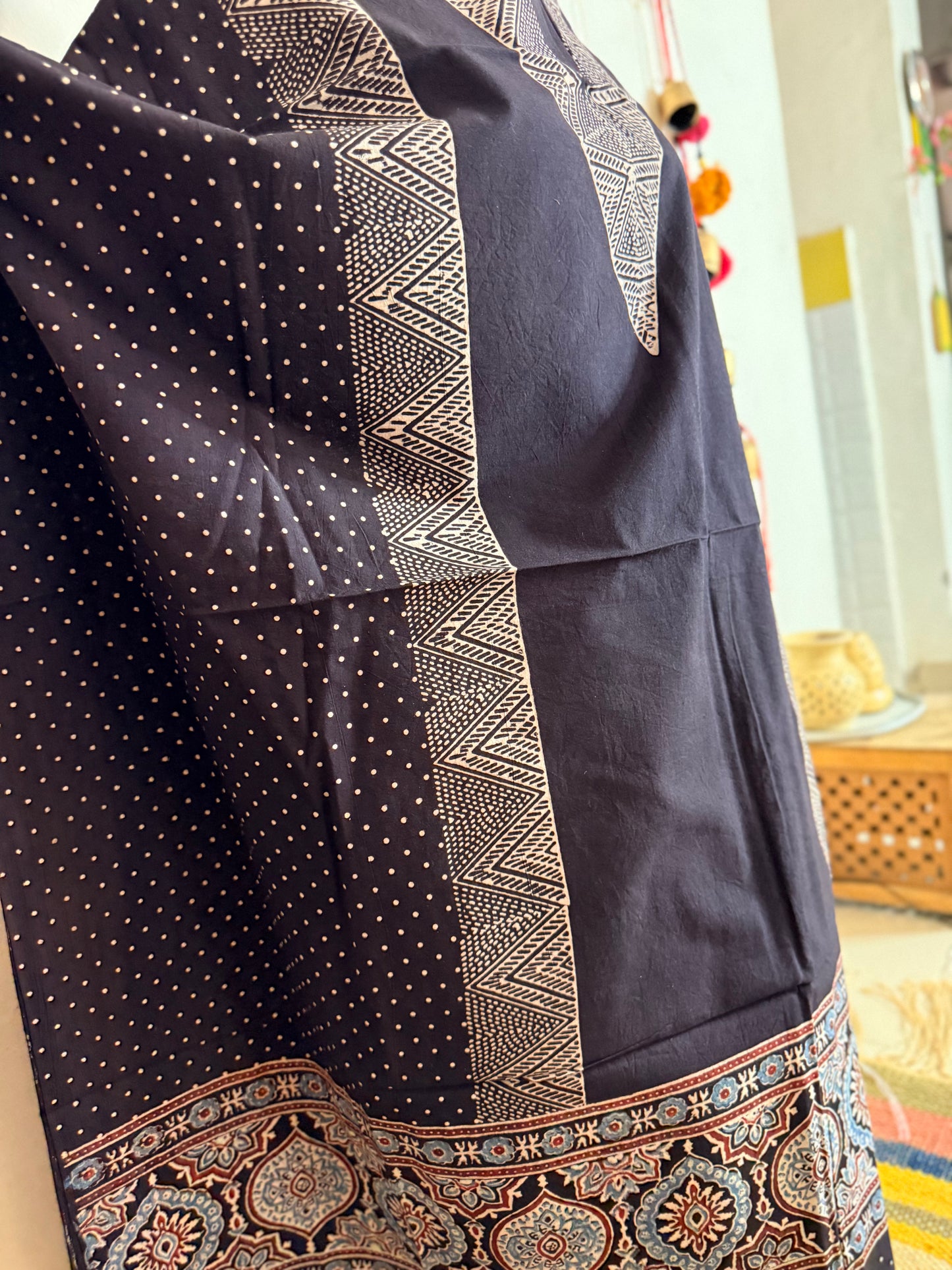 Taj Cotton Ajrakh Kurta Fabric