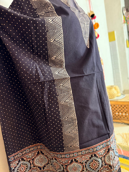 Taj Cotton Ajrakh Kurta Fabric