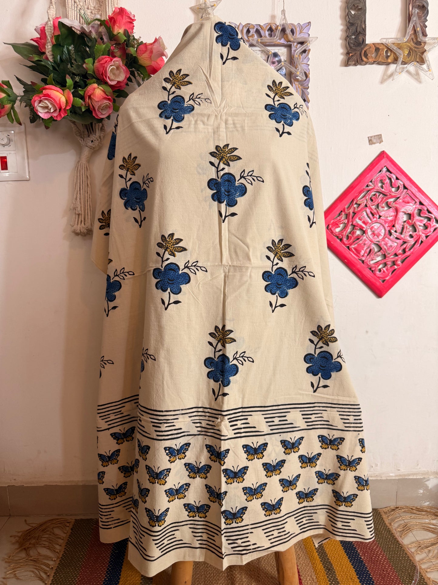 Taj Cotton Ajrakh Kurta Fabric