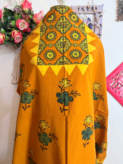 Taj Cotton Ajrakh Kurta Fabric