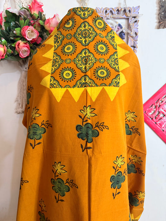 Taj Cotton Ajrakh Kurta Fabric