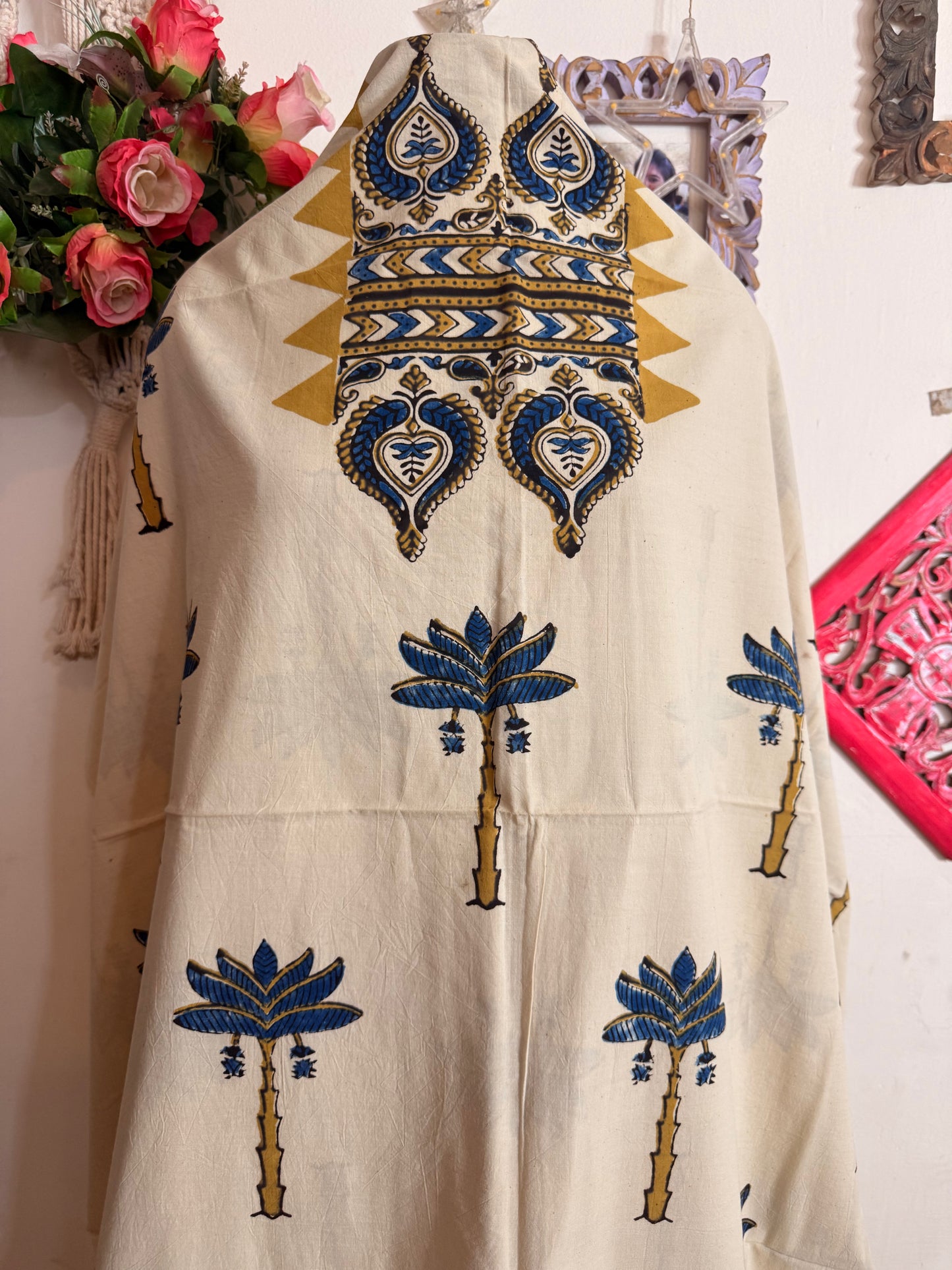 Taj Cotton Ajrakh Kurta Fabric