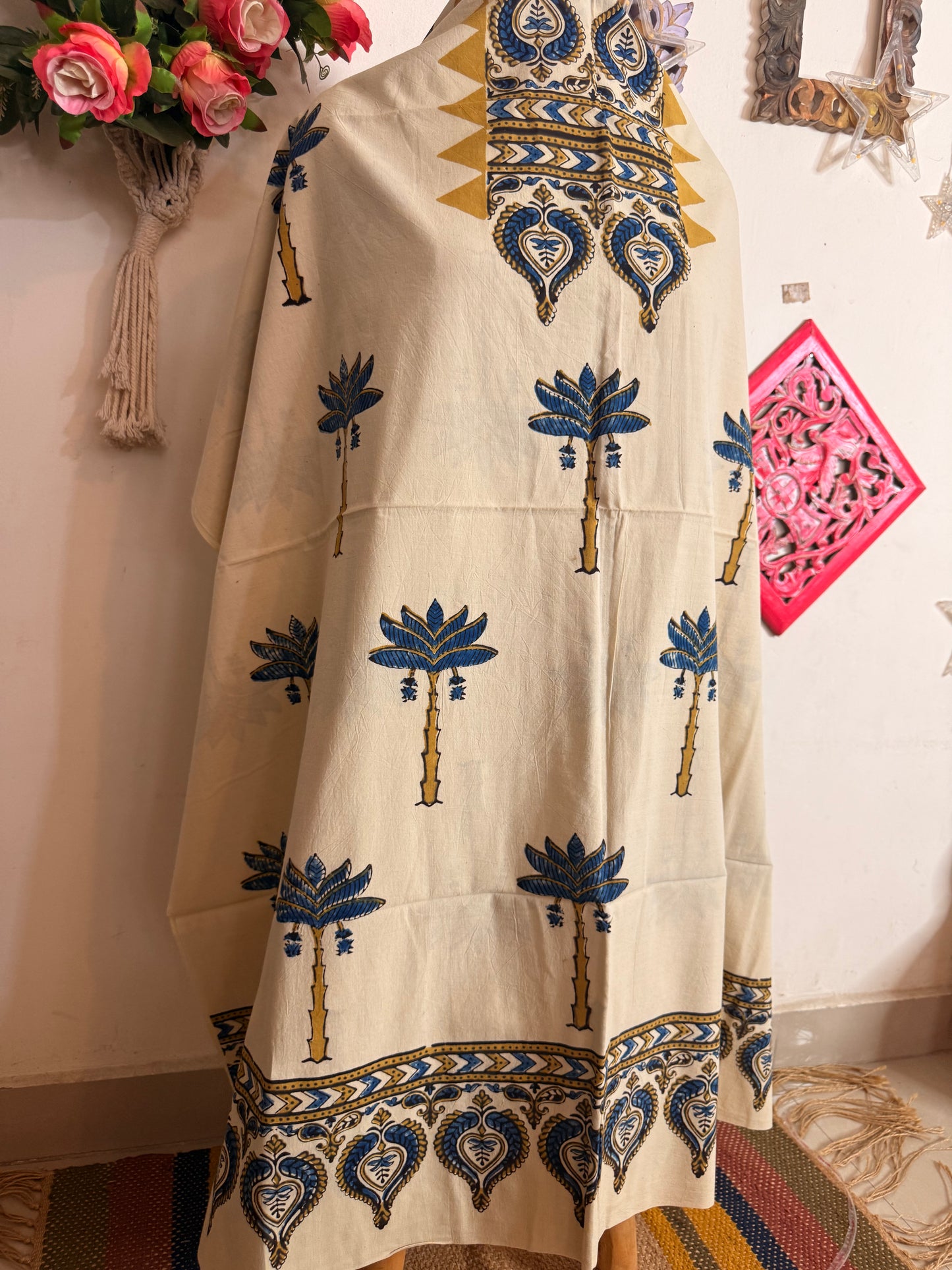 Taj Cotton Ajrakh Kurta Fabric
