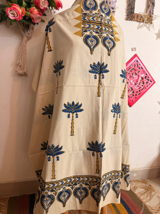 Taj Cotton Ajrakh Kurta Fabric