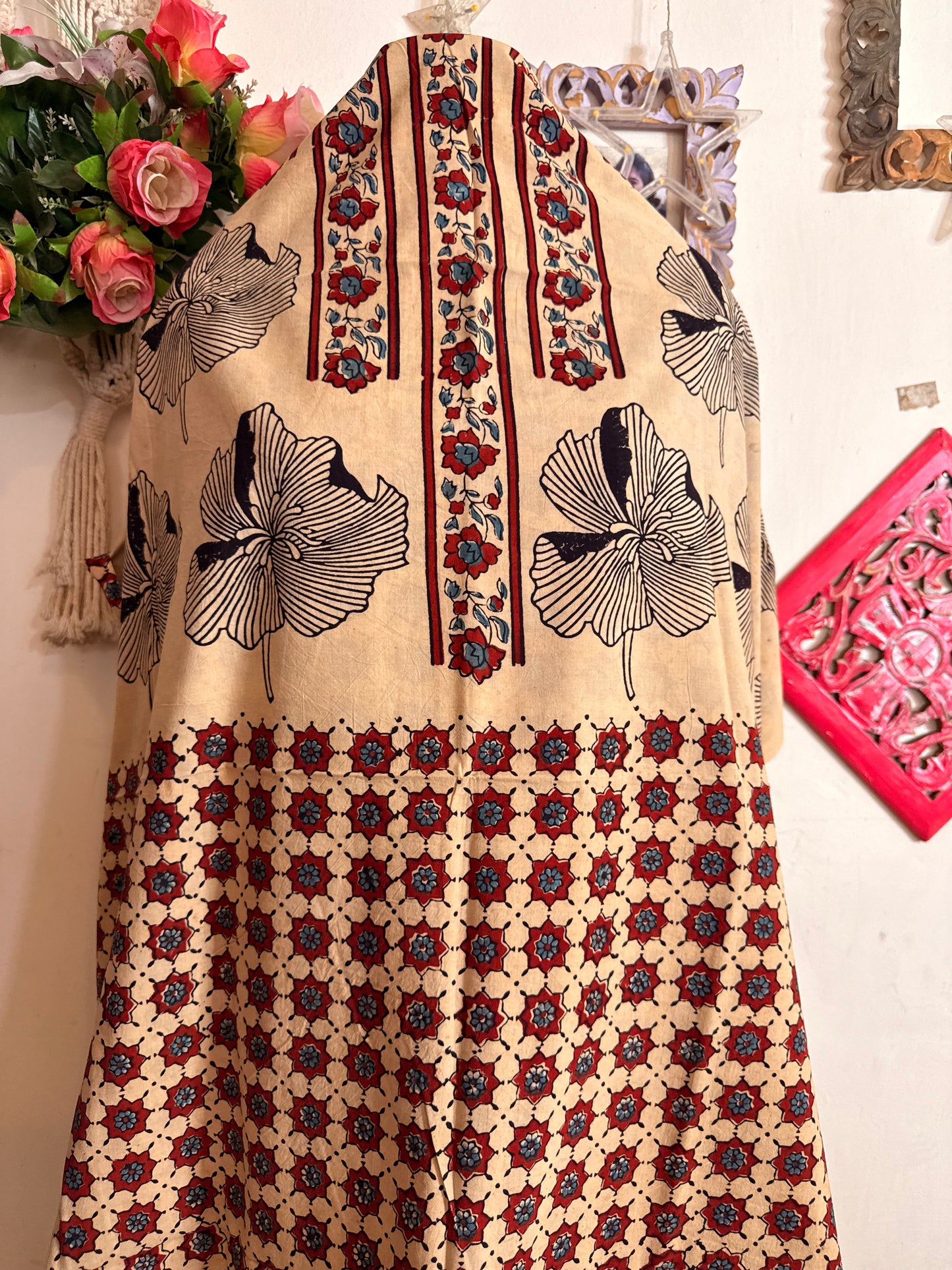 Taj Cotton Ajrakh Kurta Fabric – 2.5 Meter