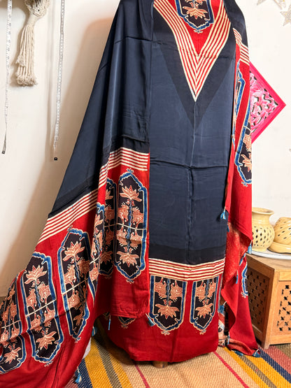 Modal Silk Designer Ajrakh Suit Set