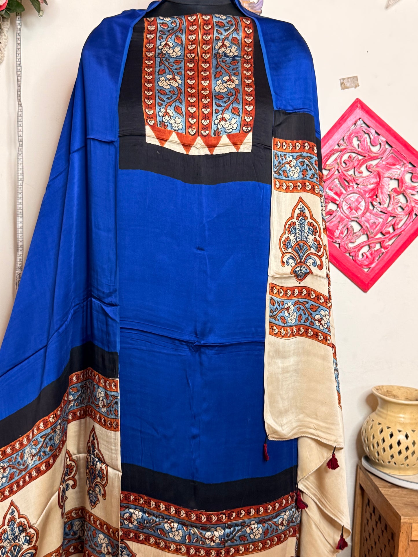 Modal Silk Designer Ajrakh Suit Set