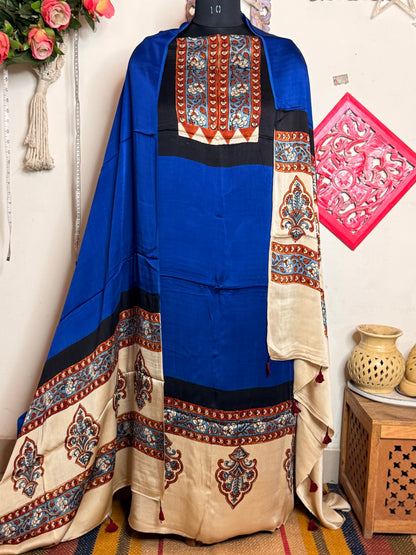 Modal Silk Designer Ajrakh Suit Set