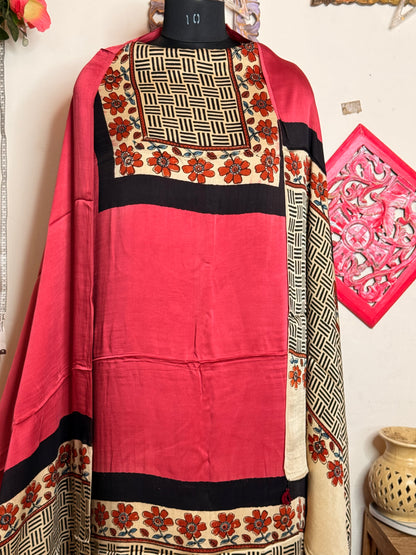 Modal Silk Designer Ajrakh Suit Set