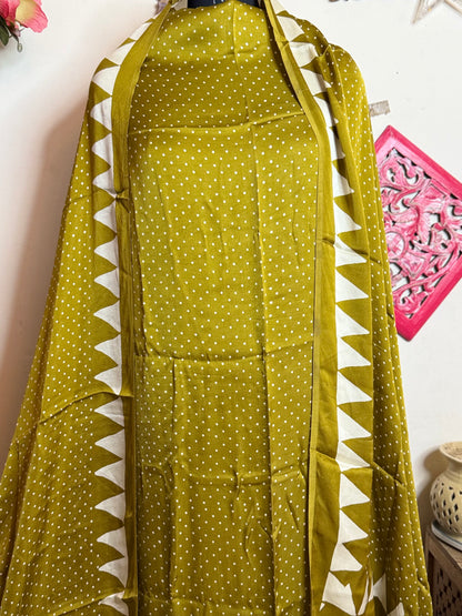 Modal Silk Polka Dot Full Suit Set