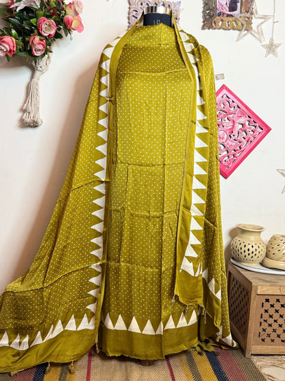 Modal Silk Polka Dot Full Suit Set