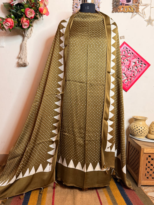 Modal Silk Polka Dot Full Suit Set