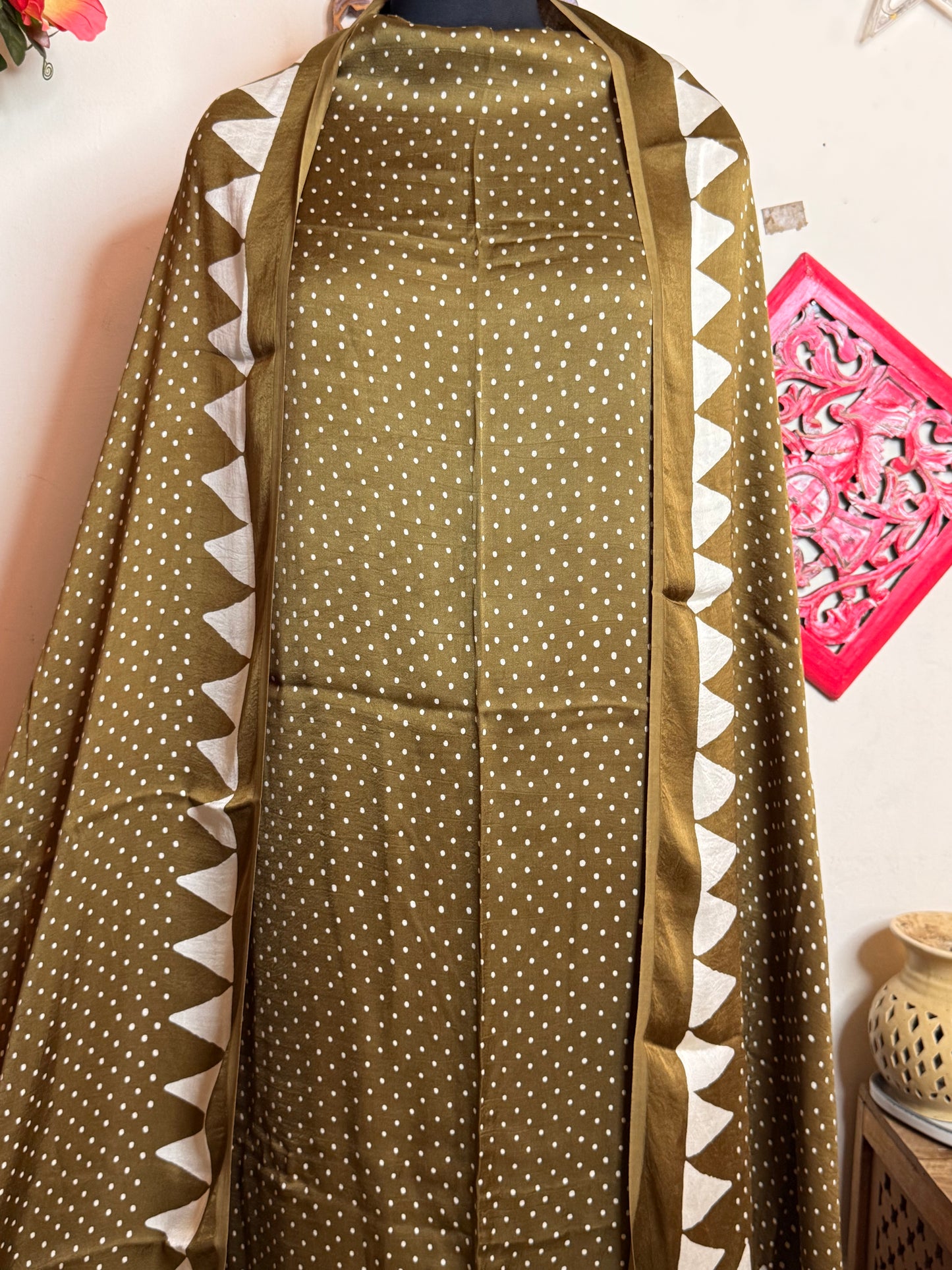 Modal Silk Polka Dot Full Suit Set
