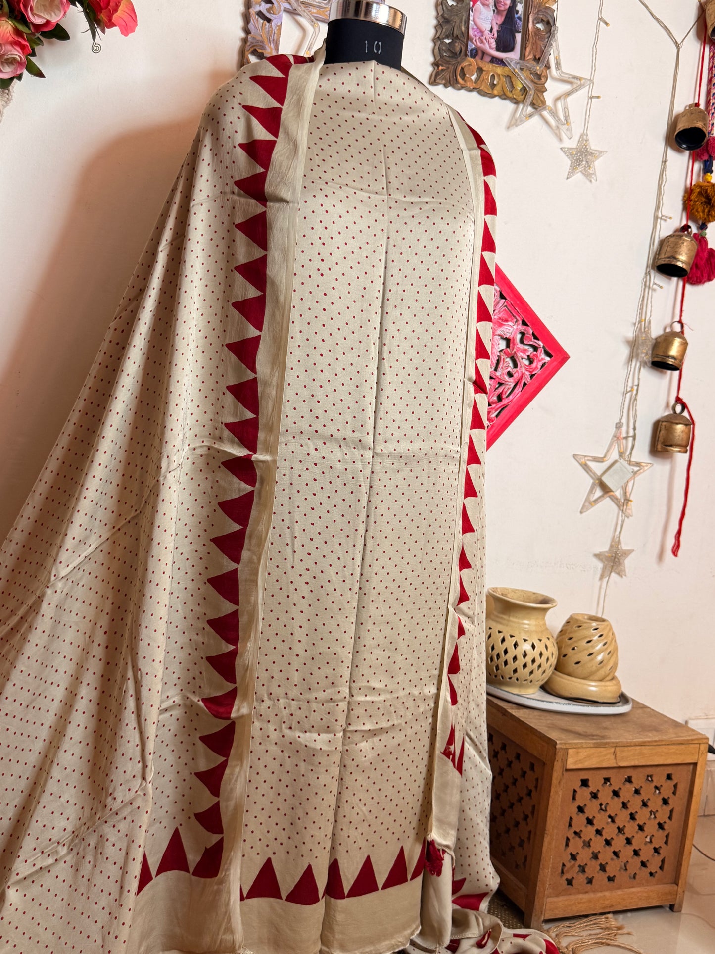 Modal Silk Polka Dot Full Suit Set