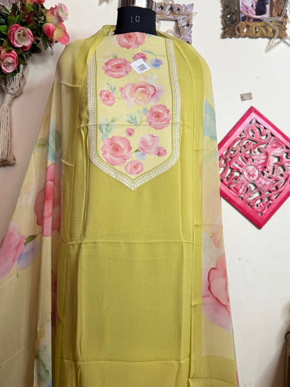 Georgette Patch Work Full Suit