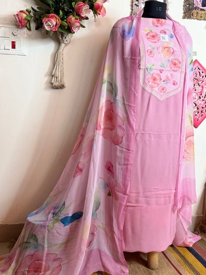 Georgette Patch Work Full Suit